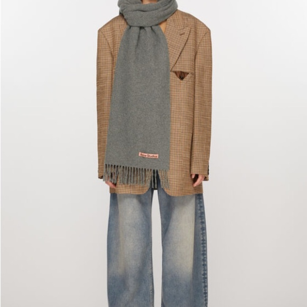 Acne Studios Fringe Wool Scarf - Narrow